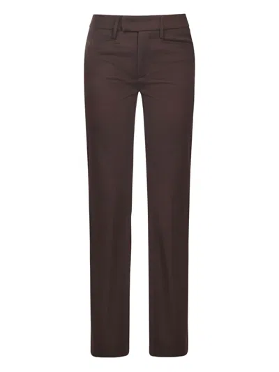 Dondup Flora Back-pockets Trousers In Brown