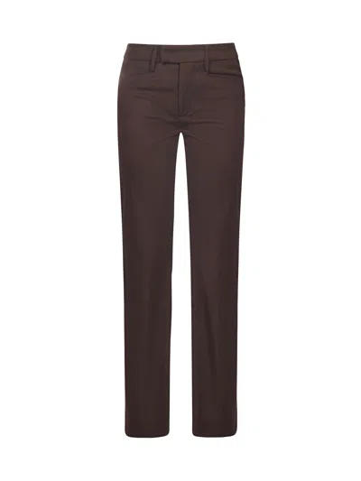 Dondup Flora Regular-fit Pants In Brown