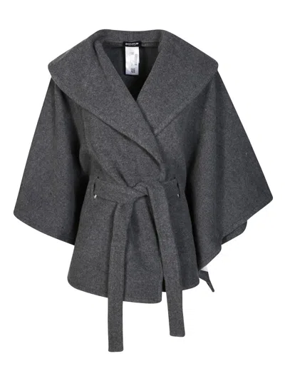 Dondup Flowing Neutral Cape With Wide Arm Openings And Minimalist Design In Multi