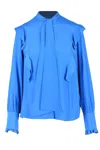 Dondup Fluid Royal Blue Blouse In Blue