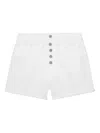 Dondup Frayed Buttoned-up Shorts In White
