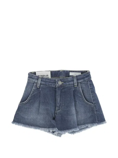 Dondup Kids' Frayed Denim Shorts In Blue