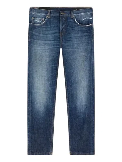 Dondup Frayed-detail Jeans In Blue