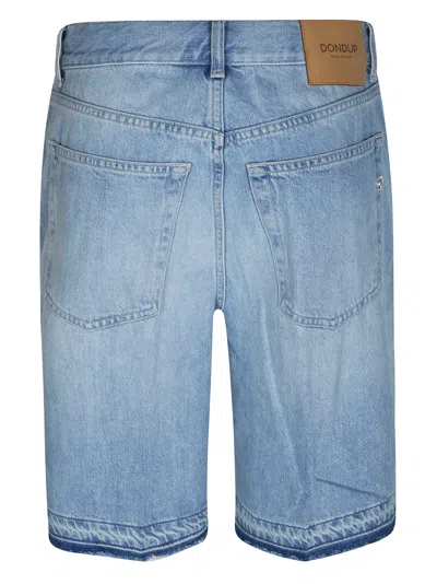 Dondup Frayed Hem Bermuda Shorts For Women Style In Blue