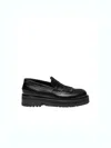 Dondup Fringed Studded Moccasins In Black