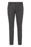 Dondup Cuffed Hem Stretch Cotton Trousers