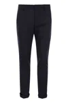 Dondup Roll-up Cuffs Tailored Trousers In Dark Blue