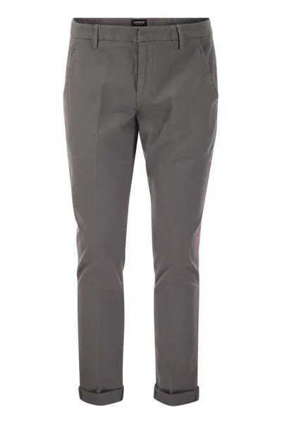 DONDUP DONDUP GAUBERT - SLIM-FIT GABARDINE TROUSERS