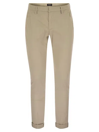 DONDUP GAUBERT - SLIM-FIT GABARDINE TROUSERS