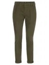 Dondup Pants Gaubert Chino Cotton Gabardine Bottom 17 In Military Green