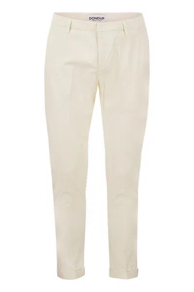 Dondup Men's Gaubert - Slim-fit Gabardine Trousers In Yellow