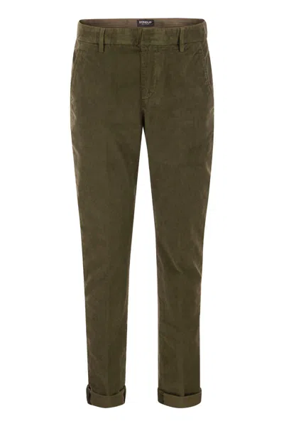 Dondup Jacob Cohen Corduroy Five-pocket Pants In Green