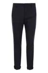 Dondup Roll-up Cuffs Tailored Trousers In Night Blue