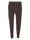 Dondup Tapered Trousers With Coasts In Brown