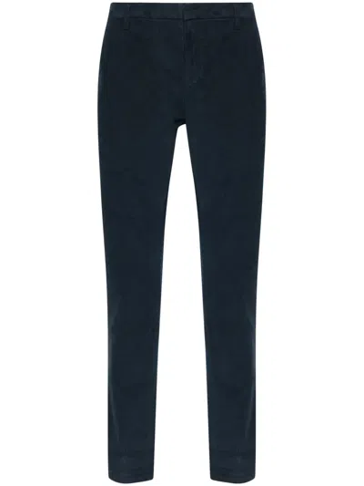 Dondup Stretch Cotton Chino Pants With Slant Pockets In Blue