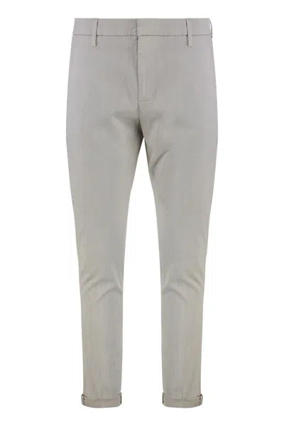 Dondup Gaubert Cotton Blend Trousers In Beige