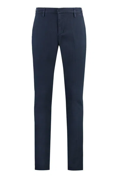 Dondup Gaubert Cotton Chino Trousers In Navy