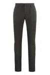 Dondup Gaubert Cotton Chino Trousers In Gray