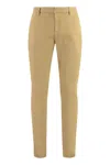 Dondup Cotton Chino Trousers With Roll-up Cuffs In Brown