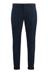 Dondup Straight-leg Virgin Wool Trousers In Blue