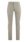 Dondup Gaubert Cotton Chino Trousers In Gray