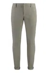 Dondup Gaubert Cotton Chino Trousers In Grey