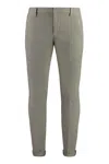 Dondup Gaubert Cotton Chino Trousers In Grey