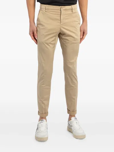 Dondup Gaubert Cotton Chino Trousers In Neutral