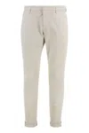 Dondup Trousers Back Pockets Belt Loops Side Pockets In White