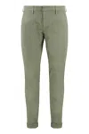 Dondup Gaubert Cotton Trousers In Green