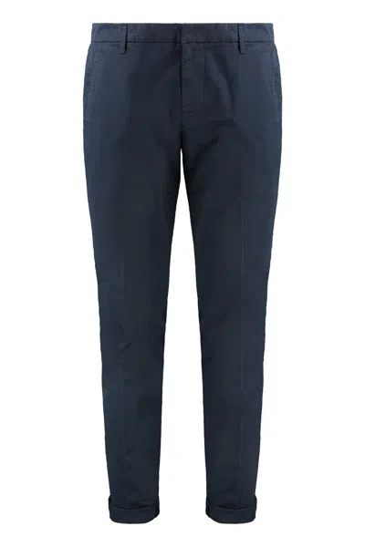 Dondup Gaubert Cotton Trousers With Roll-up Ankle Cuffs In Multi