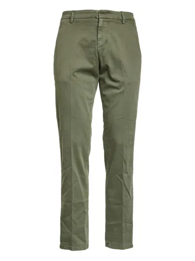 Dondup Gaubert Flat-front Chinos In Green