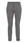 Dondup Mid-rise Slim-fit Tailored Trousers In Grey
