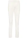 Dondup Gaubert Mid-rise Tapered Trousers In White