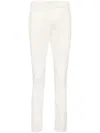 Dondup Gaubert Mid-rise Tapered Trousers In White