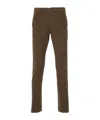 Dondup Gaubert Mid-rise Slim-fit Trousers In Green