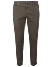 Dondup Belt Loop Casual Pants In Verde