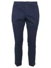 Dondup Cotton Straight Leg Trousers With Turn Ups