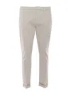 Dondup Trousers With Belt Loops And Pockets In Silver