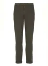 Dondup Straight Leg Trousers Cuffed Hem In Brown