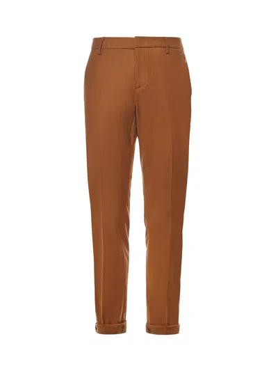 Dondup Belt Loops Side Pockets Trousers In Brown