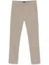 Dondup Pressed-crease Slim-fit Trousers In Neutral