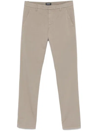 Dondup Pressed-crease Slim-fit Trousers In Multicolor