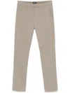 Dondup Pressed-crease Slim-fit Trousers In Beige