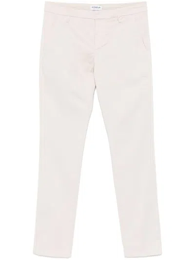 Dondup Gaubert Pants In Light Beige Cotton In White