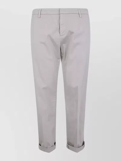 Dondup Gaubert Regular Chino Trousers Belt Loops In Gray