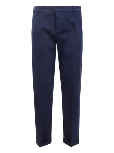 Dondup Gaubert Turn-up Cuff Trousers In Blue