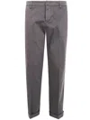 Dondup Gaubert Relax Trousers Cuffed Hem In Gray