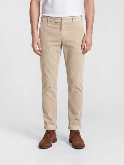 Dondup Gaubert Slim Fit Corduroy Chino Trousers In Neutral