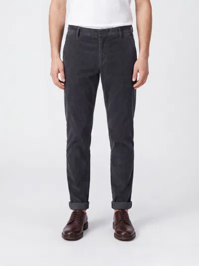 Dondup Gaubert Slim Fit Corduroy Chino Trousers In Gray
